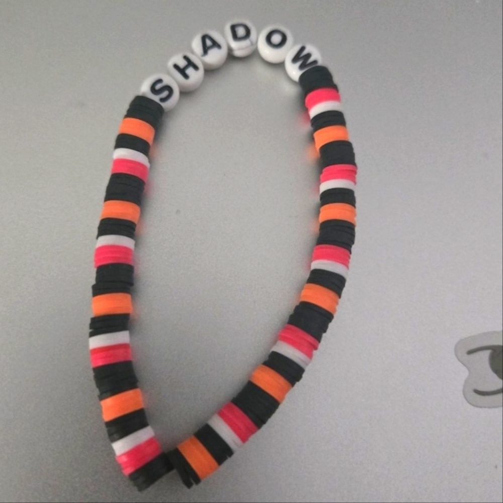 'Shadow' The Hedgehog Clay Beaded Handmade Bracelet